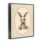 Stupell Industries Neutral Bunny in Oval Border Framed Giclee, design by LSR Design Studio